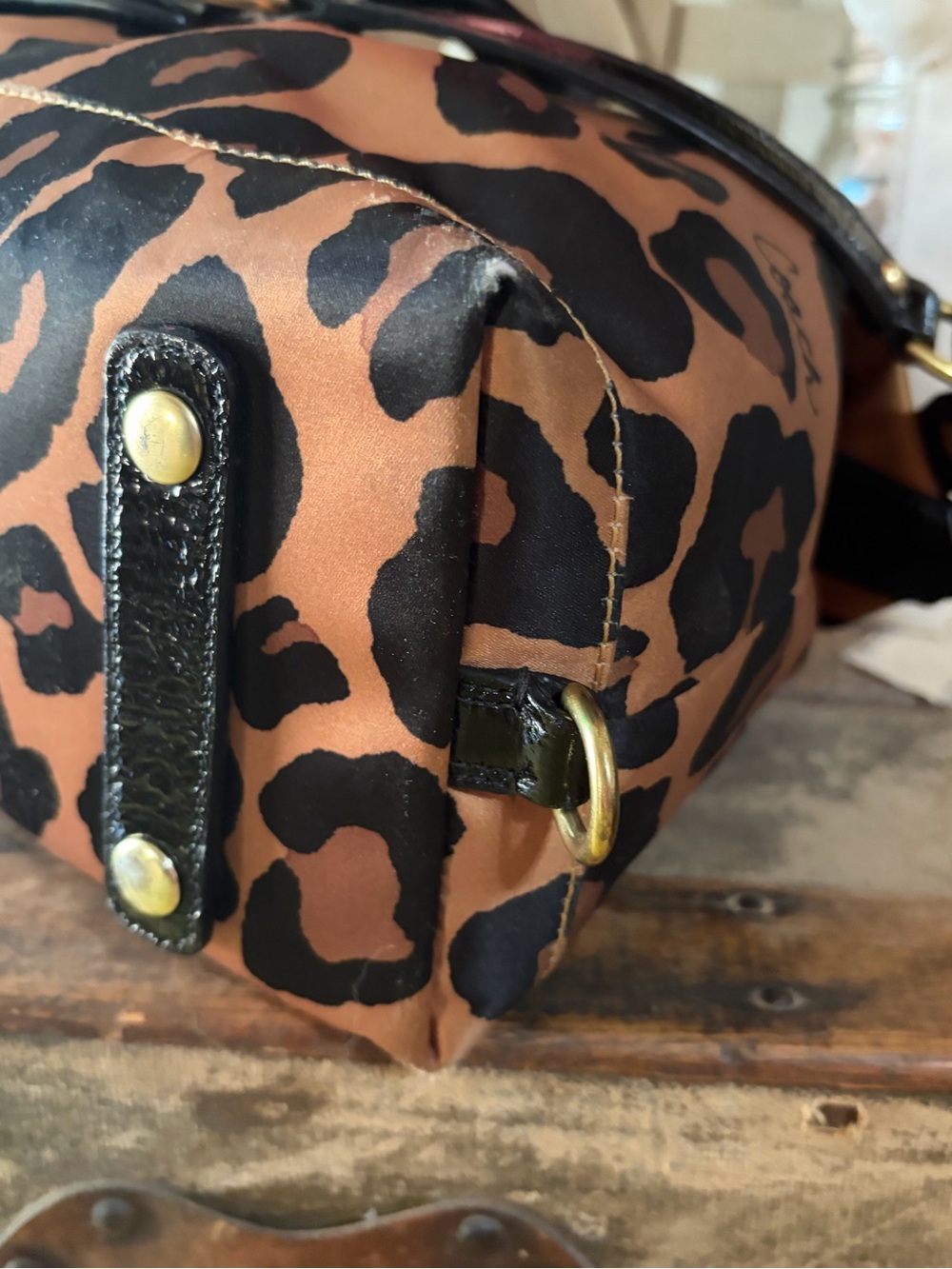 SOLD! RARE! Coach Madison Ocelot Leopard-Print Sabrina Satchel 15553 - Picture 12 of 16